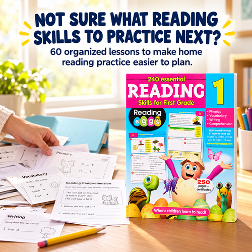 Grade 1 Reading Workbook Ages 5–7: 240 Essential Reading Lessons