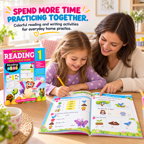 Grade 1 Reading Workbook Ages 5–7: 240 Essential Reading Lessons