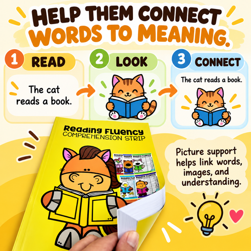 Reading Fluency & Comprehension Workbook for Autistic Kids