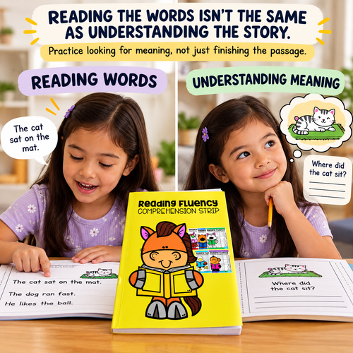 Reading Fluency & Comprehension Workbook for Autistic Kids