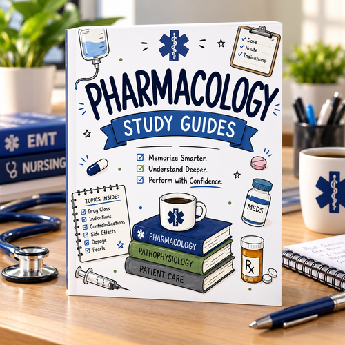 Pharmacology Study Guide: 50 Medications for EMS, Emergency, and Acute Care