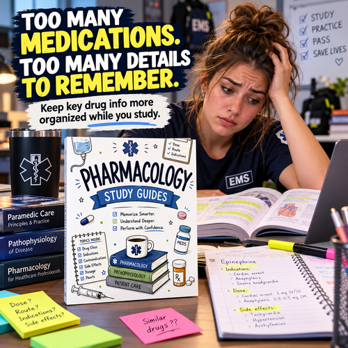 Pharmacology Study Guide: 50 Medications for EMS, Emergency, and Acute Care
