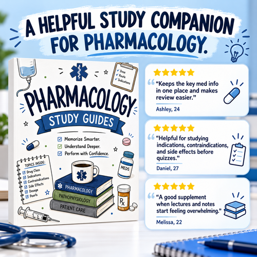 Pharmacology Study Guide: 50 Medications for EMS, Emergency, and Acute Care