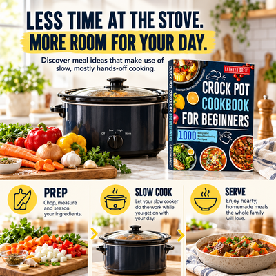 Crockpot Cookbook for Beginners: 1000 Easy, Mouthwatering Recipes for Everyday