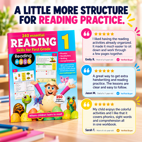Grade 1 Reading Workbook Ages 5–7: 240 Essential Reading Lessons
